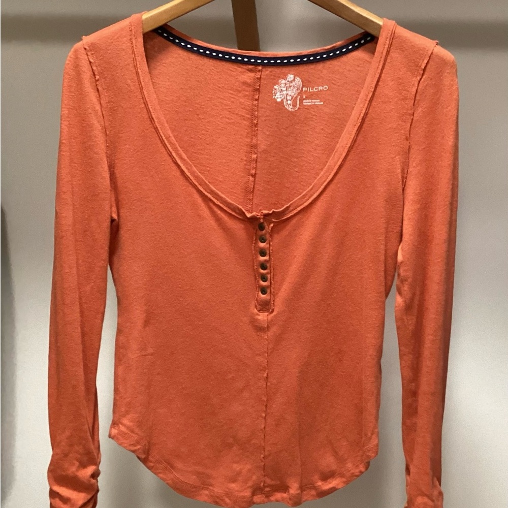 Anthropologie Pilcro Long-Sleeved Scoop Necked Knit Top - Picture 2 of 8
